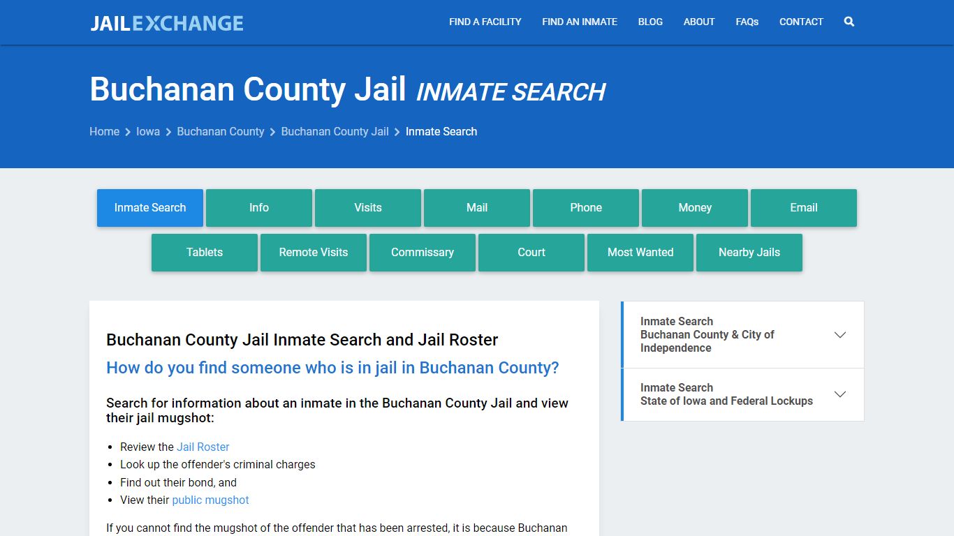 Buchanan County Jail Inmate Search - Jail Exchange